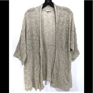 1X Eileen Fisher Open knit linen cardigan